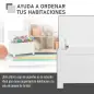 Baúl de Almacenaje con Tapa Baúl de Almacenaje Versátil con Bisagra de Seguridad para Pasillo Salón 81x40x46 cm Blanco