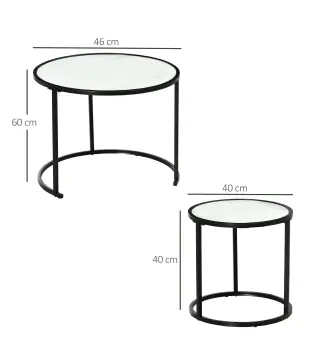 Juego de 2 Mesas Auxiliares