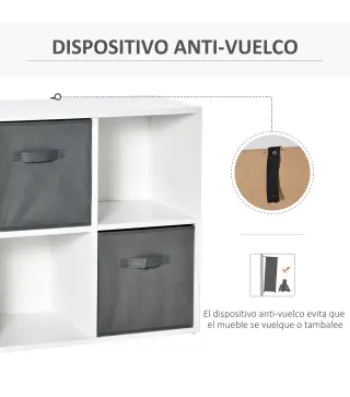 Estantería de 4 Cubos