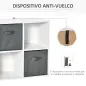 Estantería para Libros de 4 Cubos Librería Modular con 2 Cajones Extraíbles de Tela no Tejida para Oficina Estudio Dormitorio 61