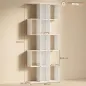 Librería en Forma de S de 5 Niveles para Salón Dormitorio Estudio Oficina 80x24x200 cm Blanco