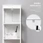 Estantería de Baño de Suelo de 5 Niveles Mueble Auxiliar de Almacenaje para Cocina Salón 30x30x140 cm Blanco