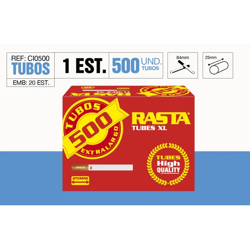 Cigarros Vacíos 500 Unds Filtro Largo 25Mm