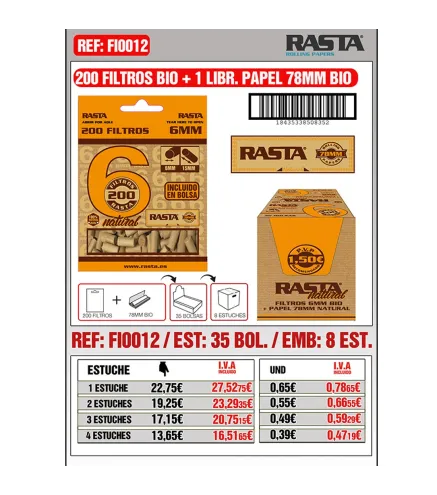 Filt- Bio 6Mm-200+Lib 35Bol Emb 8Est