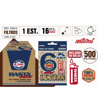 Filtros 6Mm Bio 500 Filtros + Encendedor