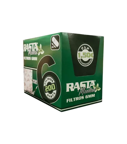 Filtros Tabaco Mentolados De 6Mm - 200 Unidades