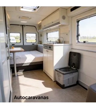 Inodoro Portátil WC Portátil de PP con 12 Paquetes de Agente Solidificante y 12 Bolsas Carga 100kg Exterior Gris Oscuro