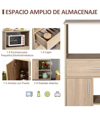 Carro de Cocina para Microondas