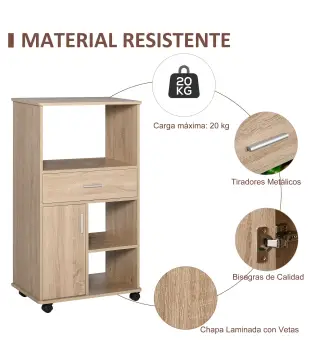 Carro de Cocina para Microondas