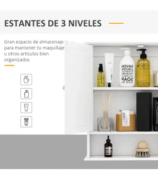 Armario de Baño con Espejo de Pared