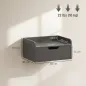 Set de 2 Mesitas de Noche de Pared Mesillas Flotantes con 1 Cajón para Dormitorio Habitación 40x30x19,5 cm Negro