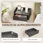 Set de 2 Mesitas de Noche de Pared Mesillas Flotantes con 1 Cajón para Dormitorio Habitación 40x30x19,5 cm Negro
