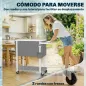 Carrito Nevera de 56L con Ruedas Estante Abrebotellas Recogetapas Drenaje y Asa para Patio Fiesta 84x38x83 cm Gris