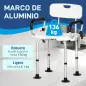 Silla para Ducha Taburete de Ducha Antideslizante con Altura Ajustable y Apoyabrazos Regulable Carga 136 kg Silla para Ducha Taburete de Ducha Antideslizante con Altura Ajustable y Apoyabrazos Regulable Carga 136 kg