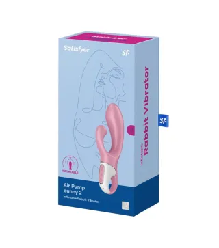 SATISFYER AIR PUMP BUNNY 2 INFLATABLE RABBIT VIBRADOR 1UN