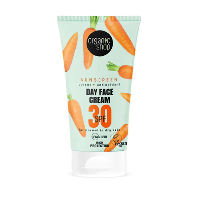 ORGANIC SHOP CARROT CREMA FACIAL DE DIA SPF30 50ML ORGANIC SHOP CARROT CREMA FACIAL DE DIA SPF30 50ML