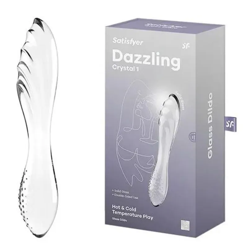 SATISFYER DAZZLING CRYSTAL DILDO HOT & COLD TEMPERATURE PLAY TRANSPARENTE 1UN SATISFYER DAZZLING CRYSTAL DILDO HOT & COLD TEMPERATURE PLAY TRANSPARENTE 1UN