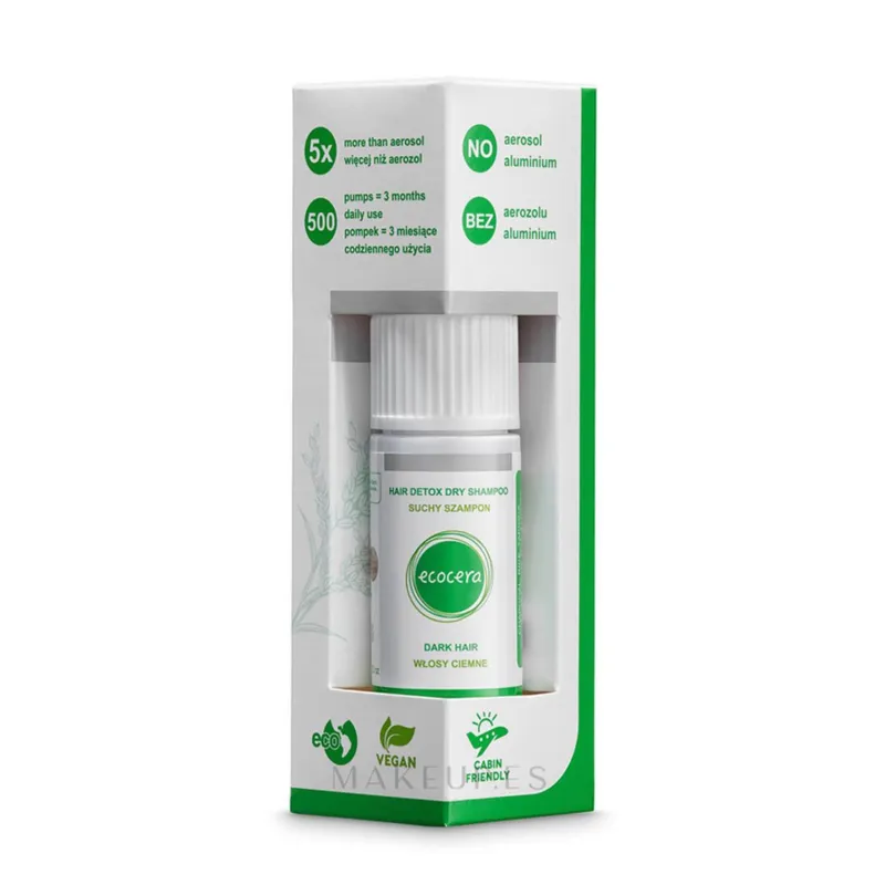 ECOCERA ARROZ Y CARBON ACTIVO CHAMPU SECO CABELLO OSCURO 15GR