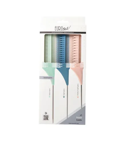 EUROSTIL COLORES SET PEINES MECHAS 3UN