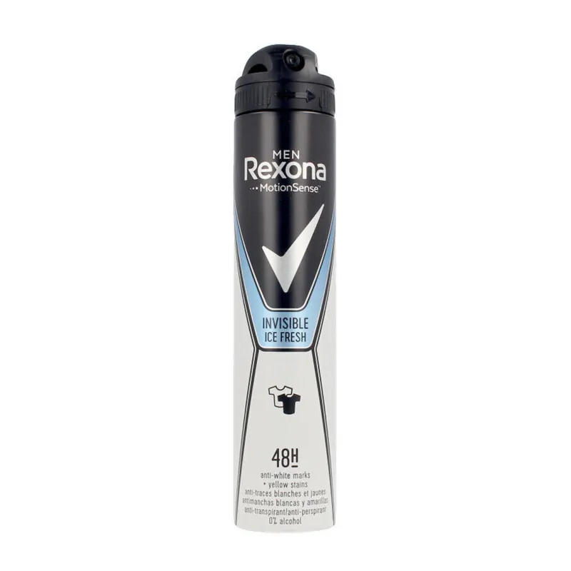 REXONA MEN INVISIBLE DESODORANTE ANTI-MANCHAS SIN ALCOHOL ICE FRESH 200ML VAPORIZADOR
