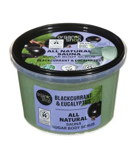 ORGANIC SHOP ALL NATURAL SAUNA EXFOLIANTE CORPORAL AZUCAR GROSELLA 250ML
