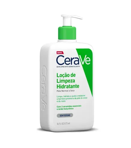CERAVE HIDRATANTE LOCION LIMPIADORA PIEL NORMAL A SECA SIN PERFUME 473ML