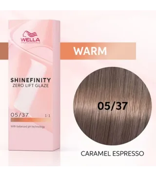 WELLA SHINEFINITY ZERO LIFT GLAZE TINTE 05/37 CARAMEL ESPRESSO 1UN
