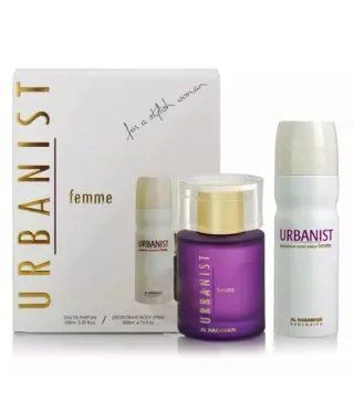 AL HARAMAIN URBANIST FEMME EAU DE PARFUM 100ML VAPORIZADOR + DESODORANTE CORPORAL 200ML VAPORIZADOR