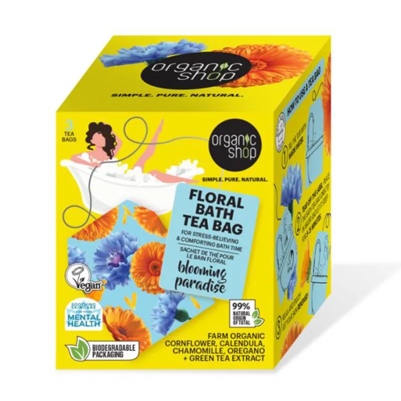 ORGANIC SHOP FLORAL BATH BOLSITAS DE TE BLOOMING PARADISE 280UN