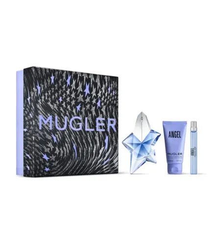 THIERRY MUGLER ANGEL EAU DE PARFUM 50ML VAPORIZADOR + LOCION CORPORAL PERFUMADA 50ML + MINIATURA 10ML VAPORIZADOR