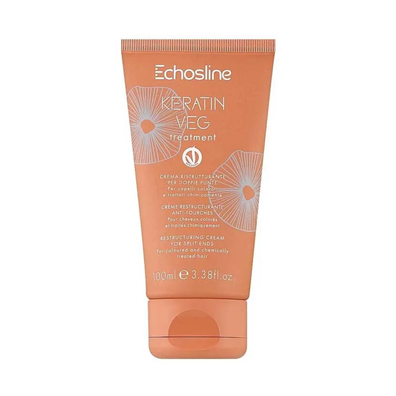 ECHOSLINE KERATIN VEG CREMA REESTRUCTURANTE CABELLOS TINTADOS 100ML