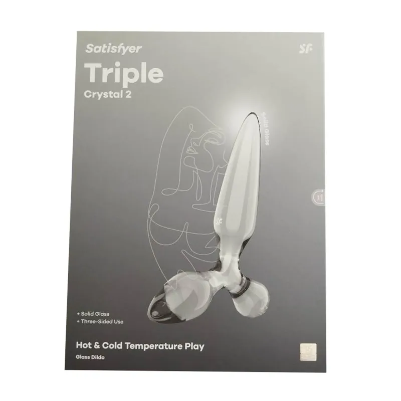 SATISFYER TRIPLE CRYSTAL 2 DILDO BLANCO 1UN SATISFYER TRIPLE CRYSTAL 2 DILDO BLANCO 1UN