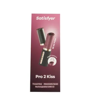 SATISFYER PRO 2 KISS VIBRADOR TRAVEL SIZE ROJO RECARGABLE 1UN