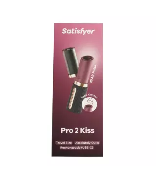SATISFYER PRO 2 KISS VIBRADOR TRAVEL SIZE ROJO RECARGABLE 1UN