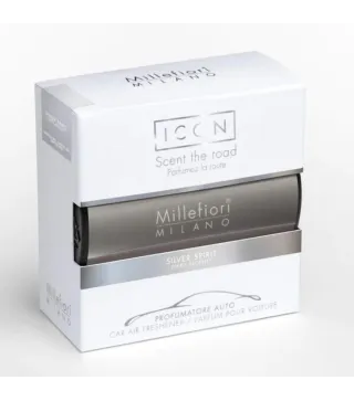MILLEFIORI MILANO ICON CAR AIR FRESHENER SILVER SPIRIT 1UN