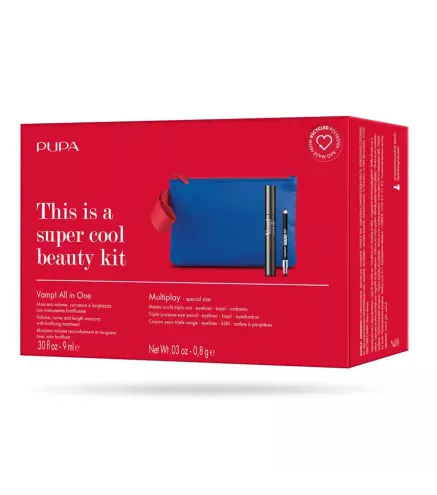 PUPA VAMP! SET MASCARA DE PESTAÑAS TRAVEL SET 1UN + LAPIZ DE OJOS 1U + NECESER 1U