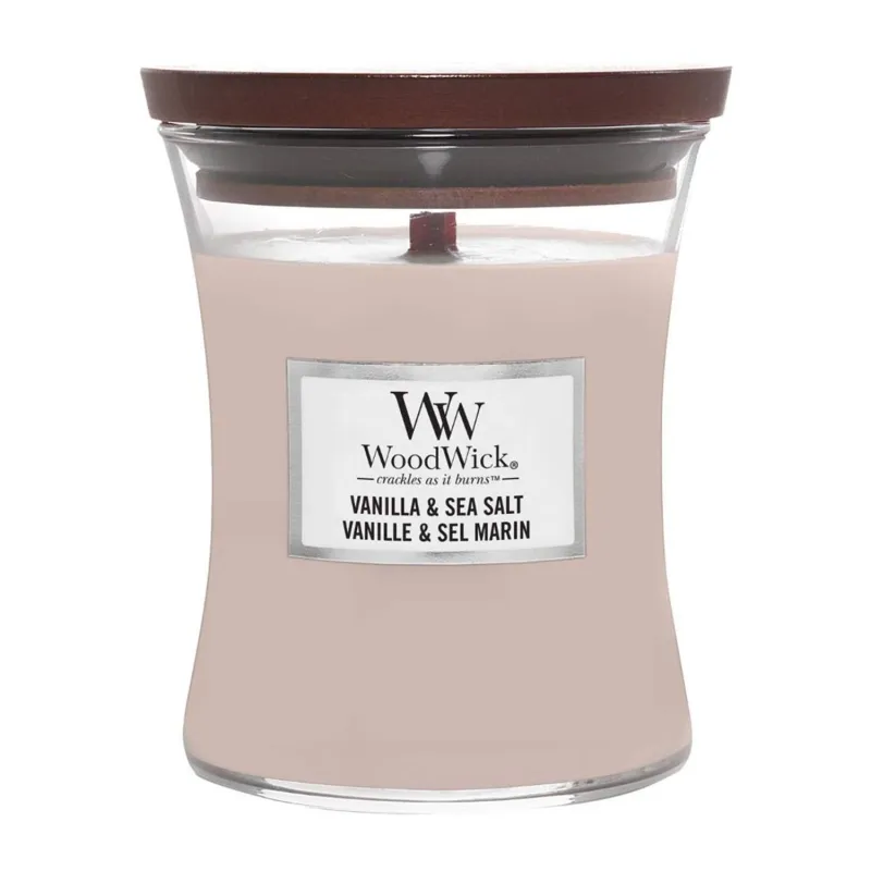 WOODWICK VANILLA & SEA SALT VELA 275GR