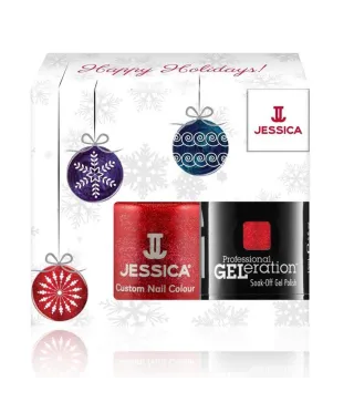 JESSICA CUSTOM NAIL COLOUR ESMALTE DE UÑAS EDICION HAPPY HOLIDAYS 15ML + JESSICA PROFESSIONAL GELERATION 1U.