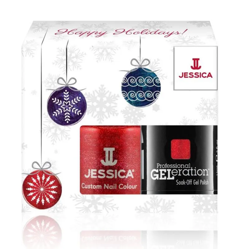 JESSICA CUSTOM NAIL COLOUR ESMALTE DE UÑAS EDICION HAPPY HOLIDAYS 15ML + JESSICA PROFESSIONAL GELERATION 1U. JESSICA CUSTOM NAIL COLOUR ESMALTE DE UÑAS EDICION HAPPY HOLIDAYS 15ML + JESSICA PROFESSIONAL GELERATION 1U.