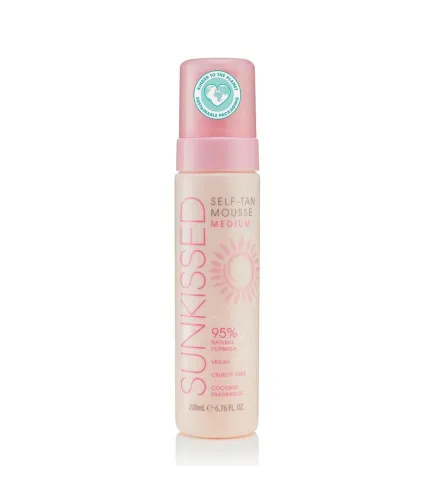 SUNKISSED SELF-TAN MOUSSE MEDIUM COCONUT FRAGRANCE 200ML