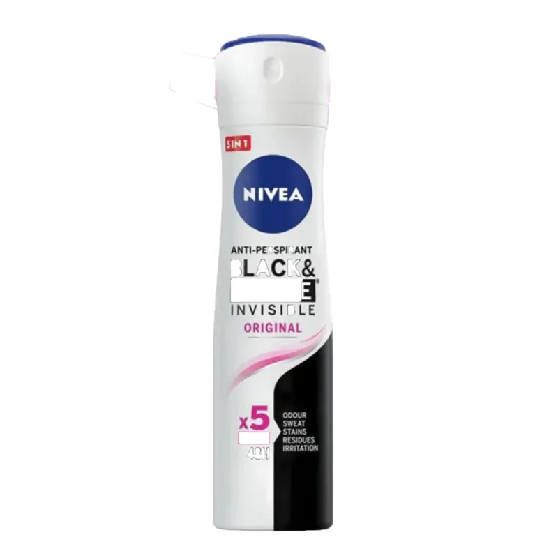 NIVEA BLACK&WHITE DESODORANTE ORIGINAL 150ML VAPORIZADOR NIVEA BLACK&WHITE DESODORANTE ORIGINAL 150ML VAPORIZADOR