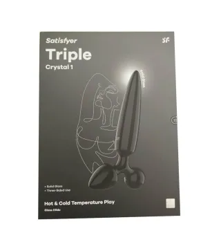 SATISFYER TRIPLE CRYSTAL 1 DILDO NEGRO NEGRO 1UN