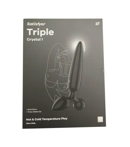 SATISFYER TRIPLE CRYSTAL 1 DILDO NEGRO NEGRO 1UN