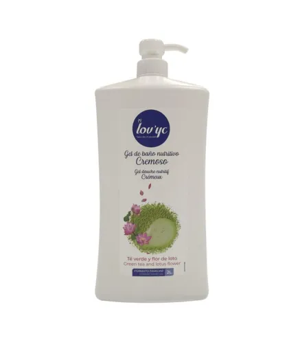 LOVYC TE VERDE Y FLOR DE LOTO GEL DE BAÑO NUTRITIVO 2000ML
