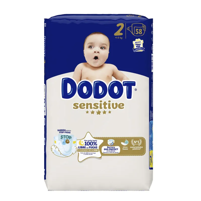 DODOT SENSITIVE PAÑALES 4-8KG 8000GR