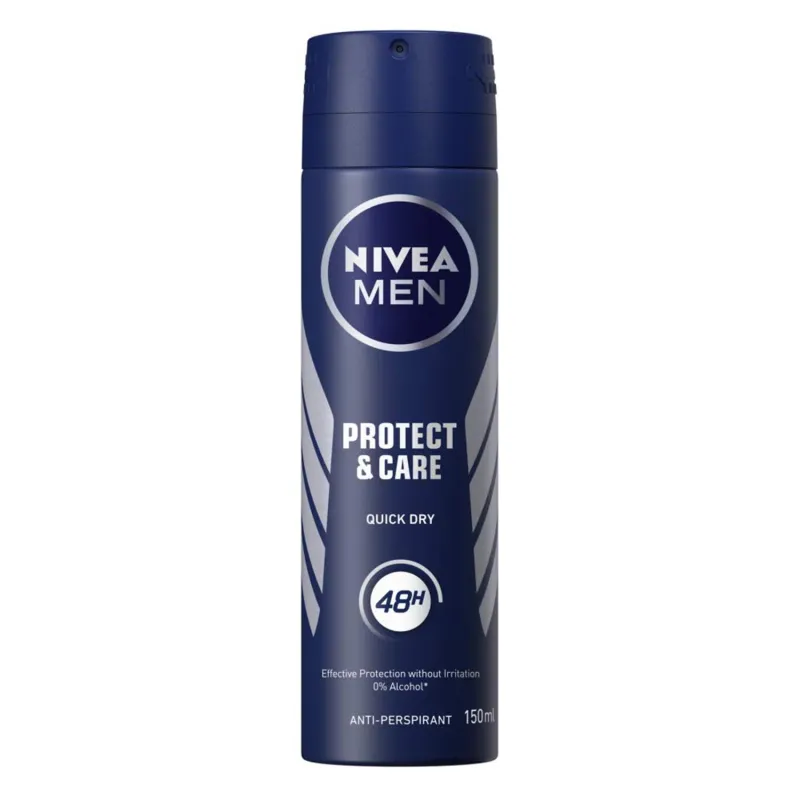 NIVEA MEN PROTECT & CARE DESODORANTE SIN ALCOHOL 150ML VAPORIZADOR NIVEA MEN PROTECT & CARE DESODORANTE SIN ALCOHOL 150ML VAPORIZADOR