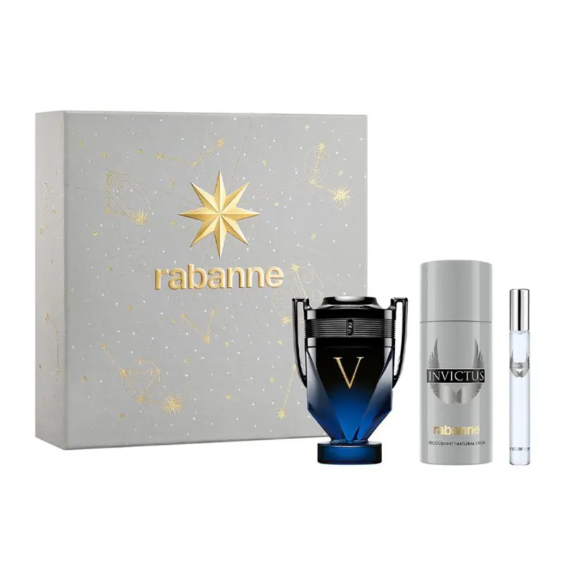 PACO RABANNE INVICTUS VICTORY ELIXIR EAU DE PARFUM 100ML VAPORIZADOR + DESODORANT 150ML VAPORIZADOR + MINIATURA 10ML