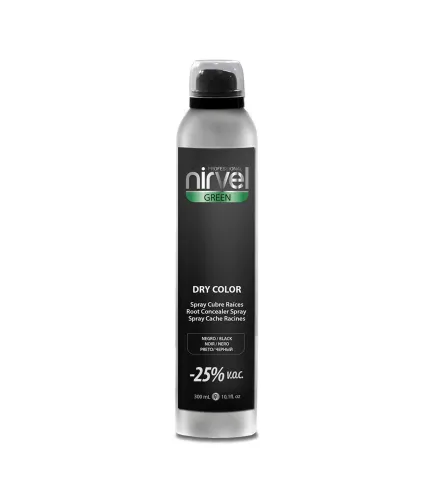 NIRVEL GREEN DRY COLOR SPRAY CUBRE RAICES NEGRO NEGRO 300ML VAPORIZADOR