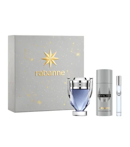 PACO RABANNE INVICTUS EAU DE TOILETTE 100ML VAPORIZADOR + DESODORANTE 150ML VAPORIZADOR + MINIATURA 10ML
