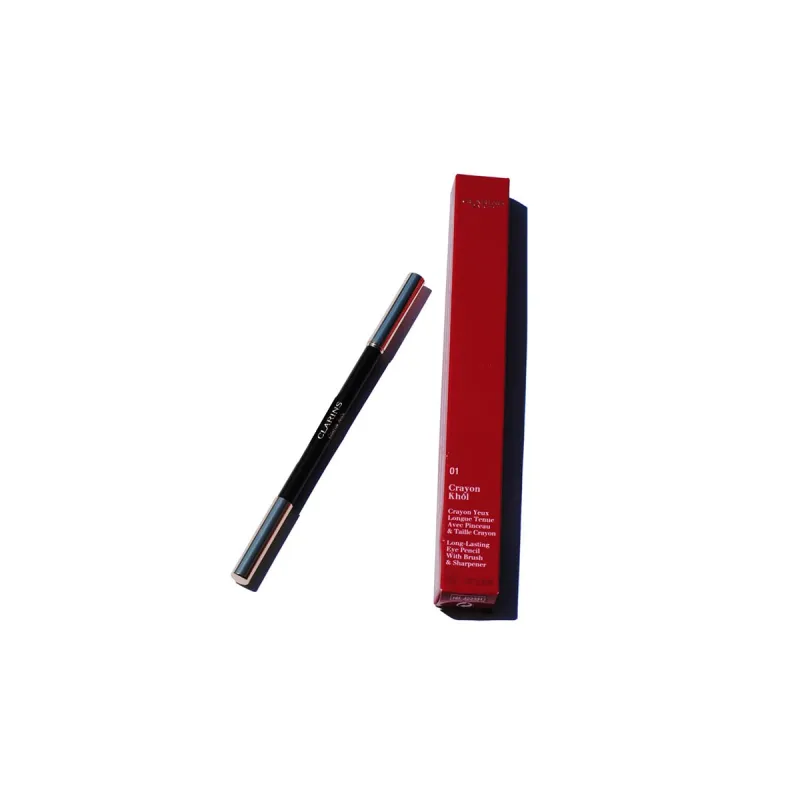 CLARINS CRAYON KHOL EYEBROW PENCIL 01 CARBON BLACK 1UN CLARINS CRAYON KHOL EYEBROW PENCIL 01 CARBON BLACK 1UN